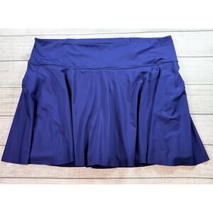 Athleta Ace Tennis Skort 15.5" Navy Blue Sporty Stretch Pockets Size 3X